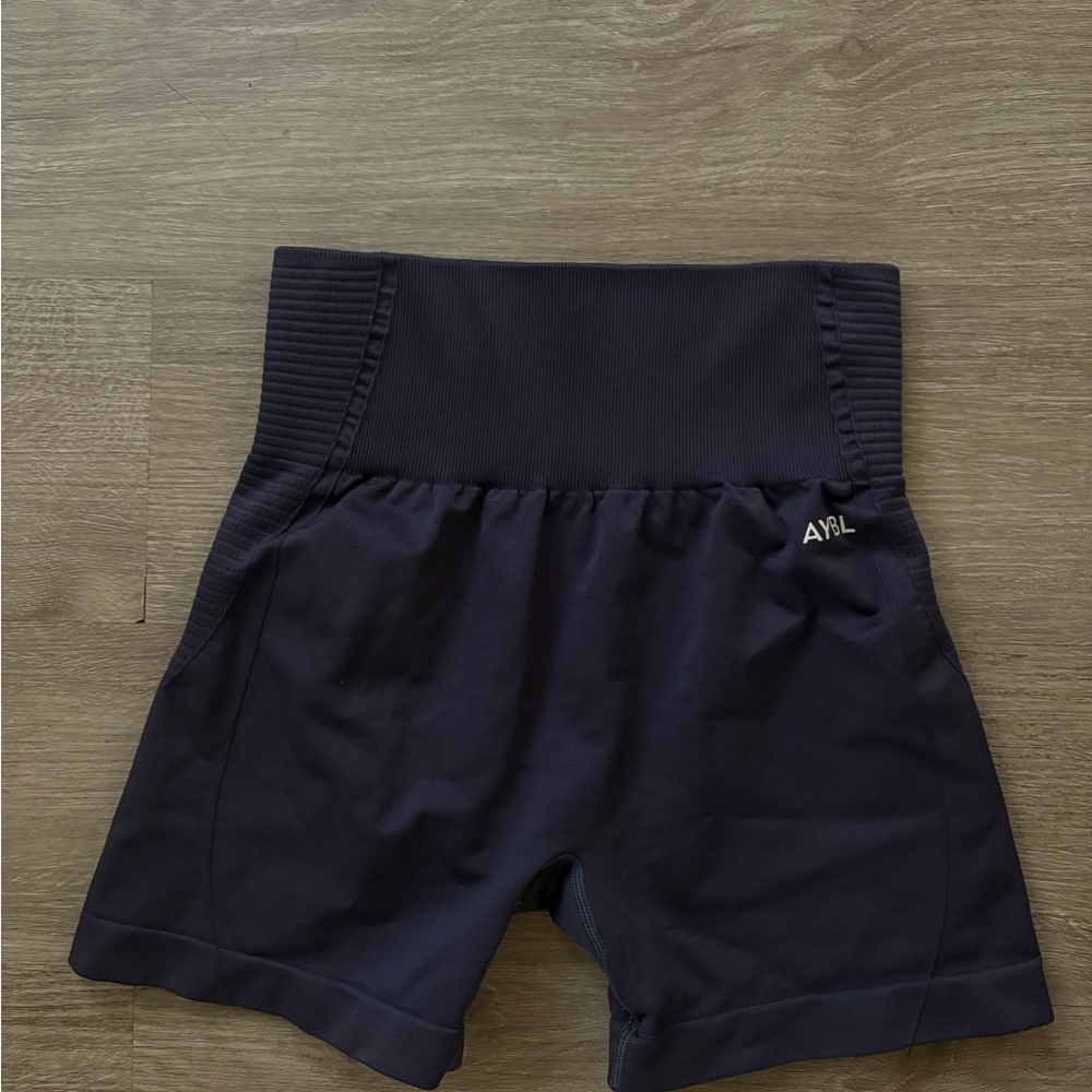 APL Navy High-Waisted Shorts